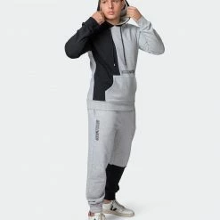 Muscle Nation Fast Break Hoodie - Light Grey Marl/Black Winter 16 Muscle Nation Fast Break Hoodie - Light Grey Marl/Black Winter