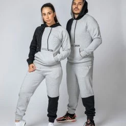 Muscle Nation Fast Break Hoodie - Light Grey Marl/Black Winter 18 Muscle Nation Fast Break Hoodie - Light Grey Marl/Black Winter