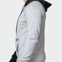 Muscle Nation Fast Break Hoodie - Light Grey Marl/Black Winter 20 Muscle Nation Fast Break Hoodie - Light Grey Marl/Black Winter