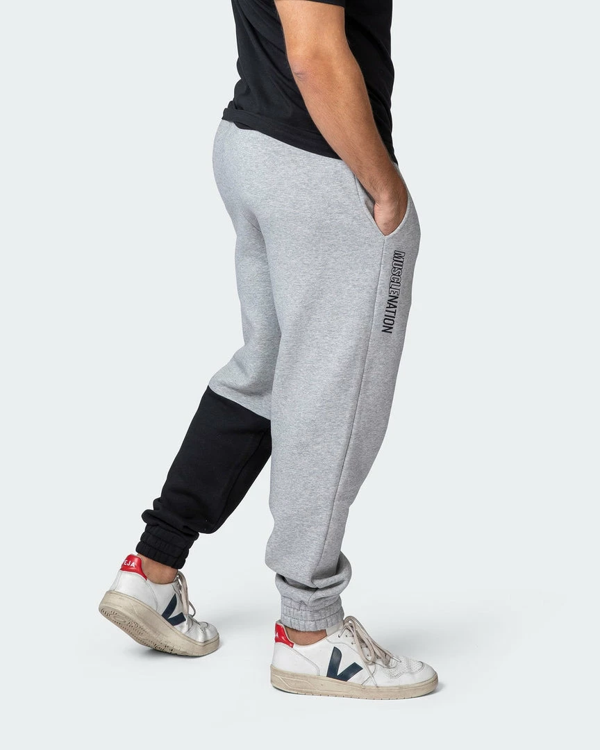 Muscle Nation Fast Break Trackies - Light Grey Marl/Black Winter 9 Muscle Nation Fast Break Trackies - Light Grey Marl/Black Winter