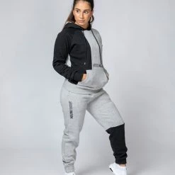 Muscle Nation Fast Break Trackies - Light Grey Marl/Black Winter 19 Muscle Nation Fast Break Trackies - Light Grey Marl/Black Winter