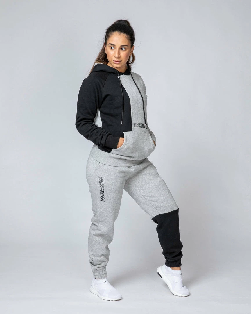 Muscle Nation Fast Break Trackies - Light Grey Marl/Black Winter 10 Muscle Nation Fast Break Trackies - Light Grey Marl/Black Winter