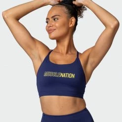 Muscle Nation Featured Limelight Bra - Indigo