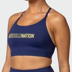 Muscle Nation Featured Limelight Bra - Indigo