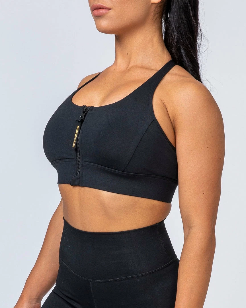 Muscle Nation Womens Locked & Loaded Bra - Black 10 Muscle Nation Womens Locked & Loaded Bra - Black