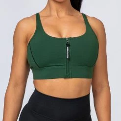 Muscle Nation Womens Locked & Loaded Bra - Moss