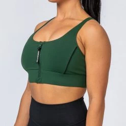 Muscle Nation Womens Locked & Loaded Bra - Moss