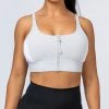 Muscle Nation Womens Locked & Loaded Bra - Grey/White 1 Muscle Nation Womens Locked & Loaded Bra - Grey/White