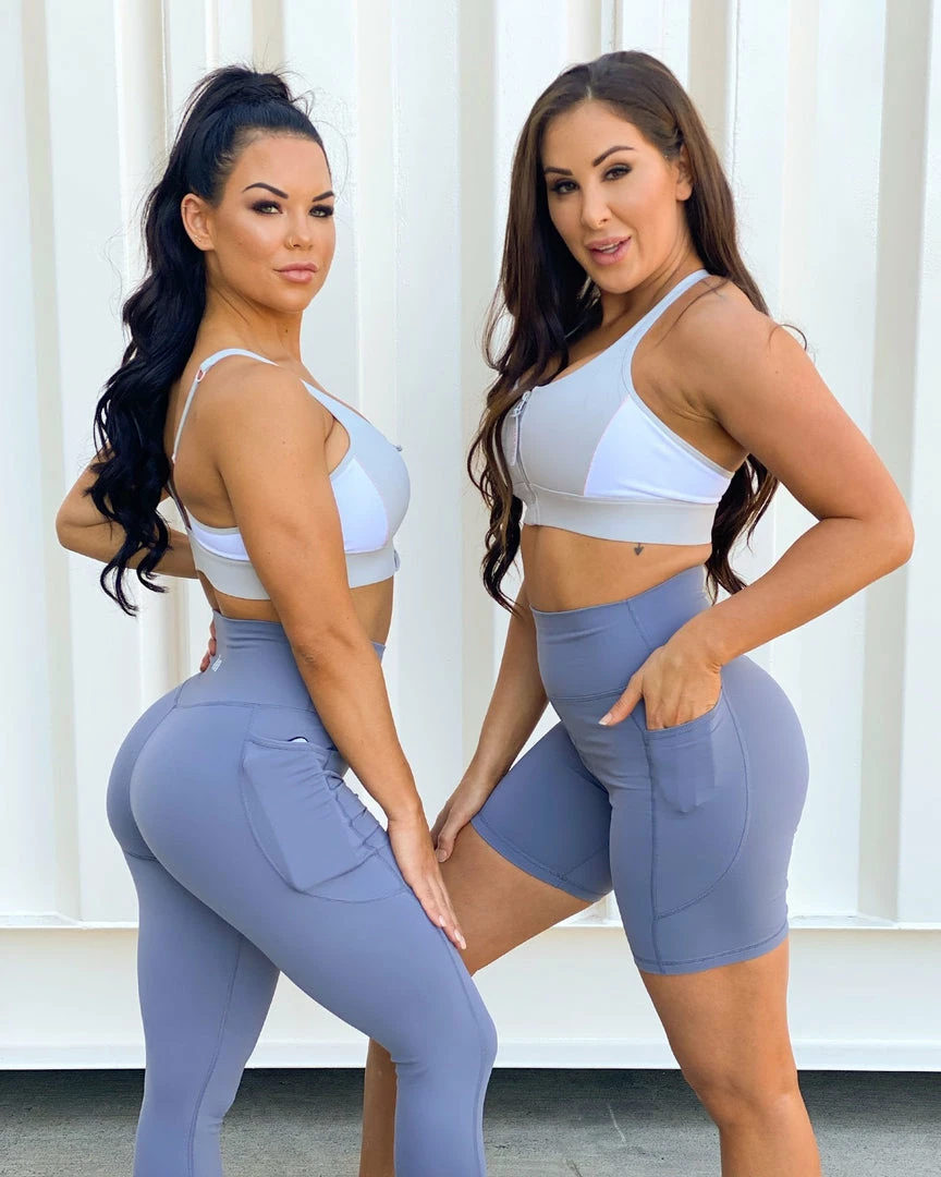 Muscle Nation Womens Locked & Loaded Bra - Grey/White 6 Muscle Nation Womens Locked & Loaded Bra - Grey/White