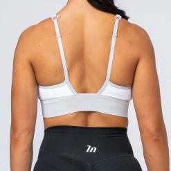 Muscle Nation Womens Locked & Loaded Bra - Grey/White 16 Muscle Nation Womens Locked & Loaded Bra - Grey/White