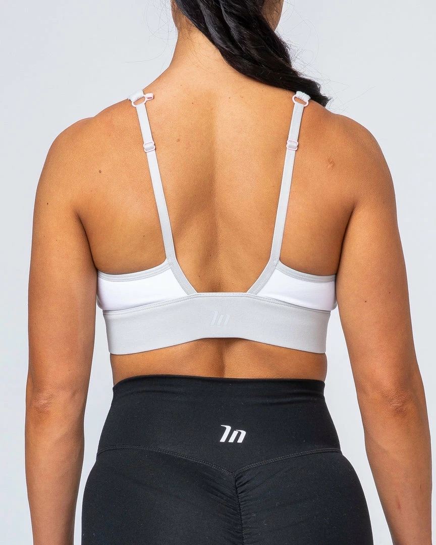 Muscle Nation Womens Locked & Loaded Bra - Grey/White 7 Muscle Nation Womens Locked & Loaded Bra - Grey/White