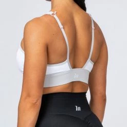 Muscle Nation Womens Locked & Loaded Bra - Grey/White 18 Muscle Nation Womens Locked & Loaded Bra - Grey/White