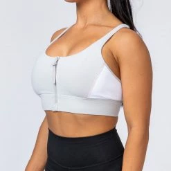 Muscle Nation Womens Locked & Loaded Bra - Grey/White 19 Muscle Nation Womens Locked & Loaded Bra - Grey/White