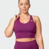 Muscle Nation Long Line Bra - Boysenberry 2 Muscle Nation Long Line Bra - Boysenberry