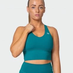 Muscle Nation Long Line Bra - Teal Featured