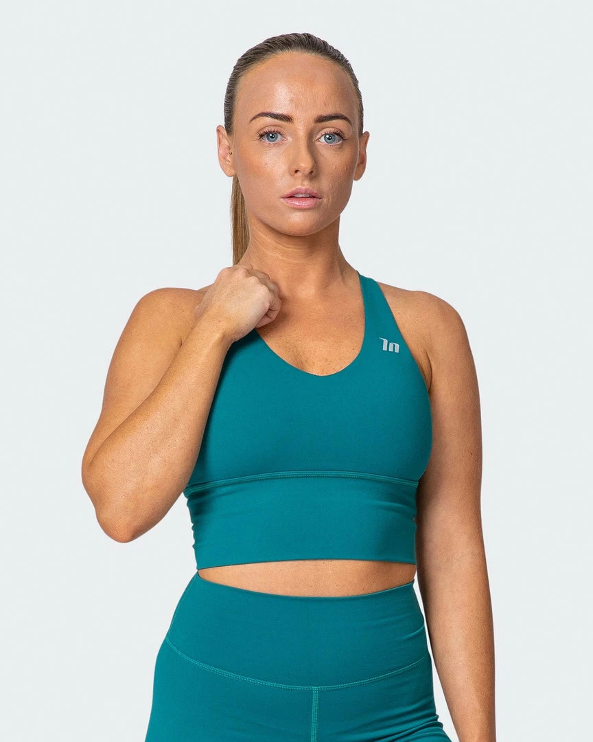 Muscle Nation Long Line Bra - Teal Featured 3 Muscle Nation Long Line Bra - Teal Featured