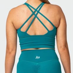 Muscle Nation Long Line Bra - Teal Featured