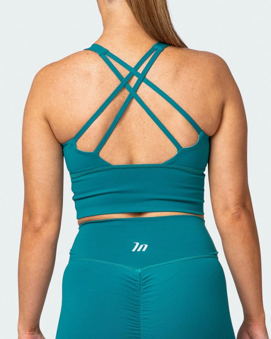 Muscle Nation Long Line Bra - Teal Featured 4 Muscle Nation Long Line Bra - Teal Featured