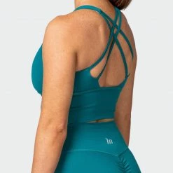 Muscle Nation Long Line Bra - Teal Featured 14 Muscle Nation Long Line Bra - Teal Featured