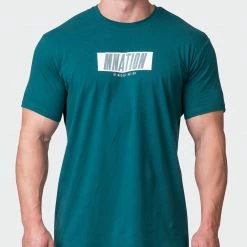 Muscle Nation Slash Tee - Deep Teal