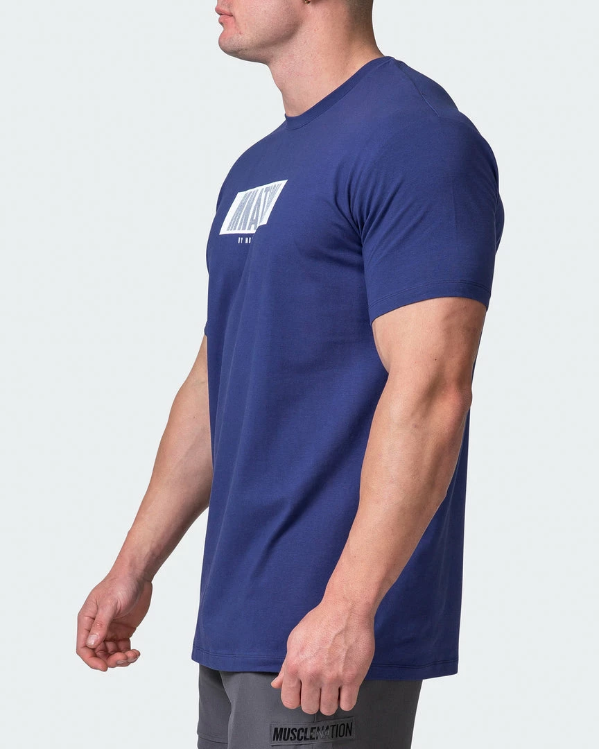 Muscle Nation Welcome To The Club Slash Tee - Dark Cobalt 6 Muscle Nation Welcome To The Club Slash Tee - Dark Cobalt