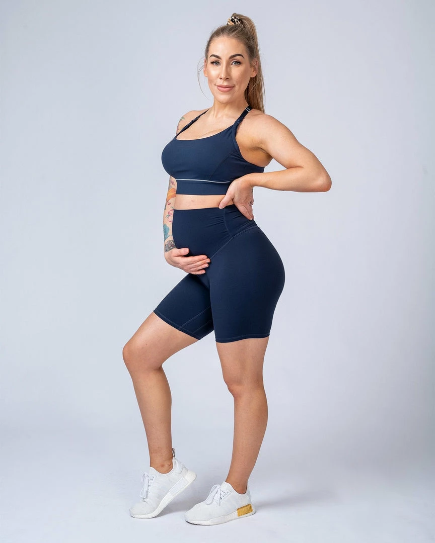 Muscle Nation 30% EOFY SALE Maternity Bike Shorts - Navy 7 Muscle Nation 30% EOFY SALE Maternity Bike Shorts - Navy