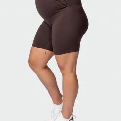 Muscle Nation Maternity Everyday Bike Short - Cocoa 30% EOFY SALE