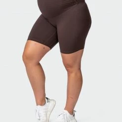 Muscle Nation Maternity Everyday Bike Short - Cocoa 30% EOFY SALE