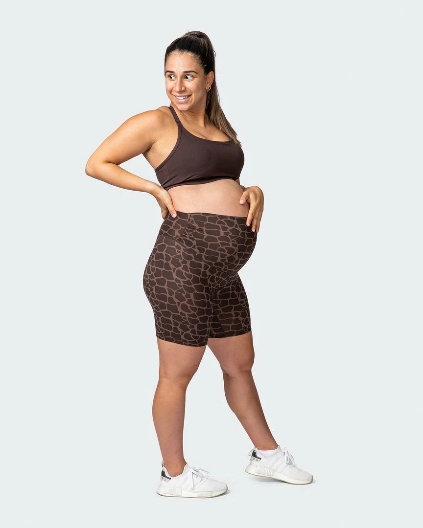 Muscle Nation Maternity Everyday Bike Short - Tonal Giraffe Print 30% EOFY SALE 4 Muscle Nation Maternity Everyday Bike Short - Tonal Giraffe Print 30% EOFY SALE