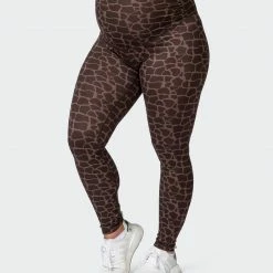 Muscle Nation Maternity Everyday Leggings - Tonal Giraffe Print 30% EOFY SALE