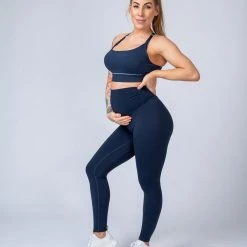 Muscle Nation Maternity Leggings - Navy 13 Muscle Nation Maternity Leggings - Navy