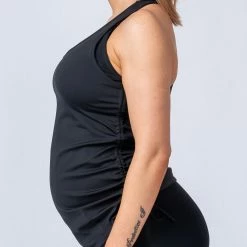 Muscle Nation Maternity Tank - Black Womens