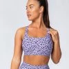 Muscle Nation Max Rep Bra - Purple Leopard