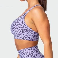 Muscle Nation Max Rep Bra - Purple Leopard