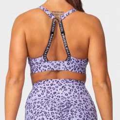 Muscle Nation Max Rep Bra - Purple Leopard