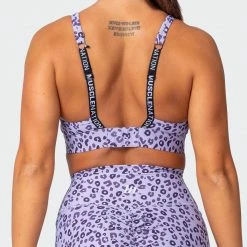 Muscle Nation Max Rep Bra - Purple Leopard