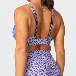 Muscle Nation Max Rep Bra - Purple Leopard