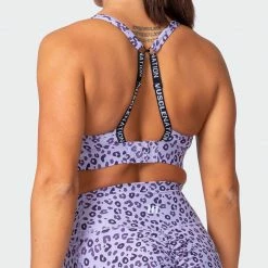 Muscle Nation Max Rep Bra - Purple Leopard
