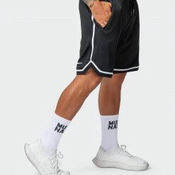 Muscle Nation Basketball 8" Shorts - Black 21 Muscle Nation Basketball 8