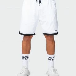 Muscle Nation 30% EOFY SALE Basketball 8" Shorts - White