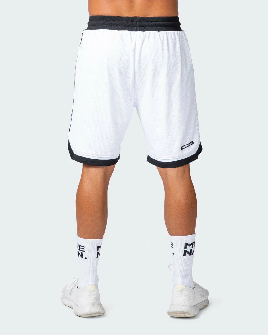 Muscle Nation 30% EOFY SALE Basketball 8" Shorts - White 8 Muscle Nation 30% EOFY SALE Basketball 8" Shorts - White