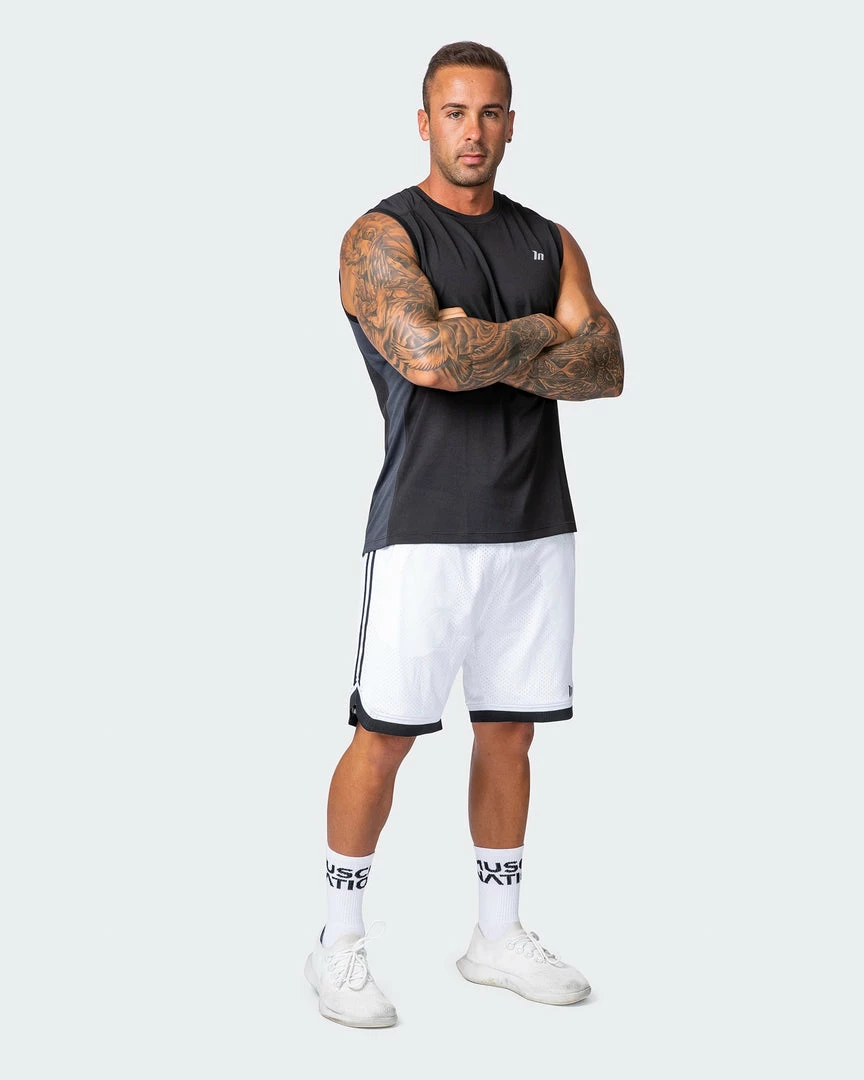 Muscle Nation 30% EOFY SALE Basketball 8" Shorts - White 9 Muscle Nation 30% EOFY SALE Basketball 8" Shorts - White