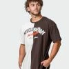 Muscle Nation Mens Athletica Oversized Tee - Cocoa / Dew