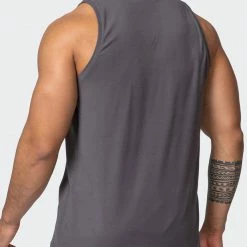 Muscle Nation Mens Basic Tank - Charcoal