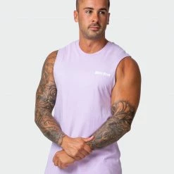Muscle Nation Box Wave Tank - Royal Lavender Mens