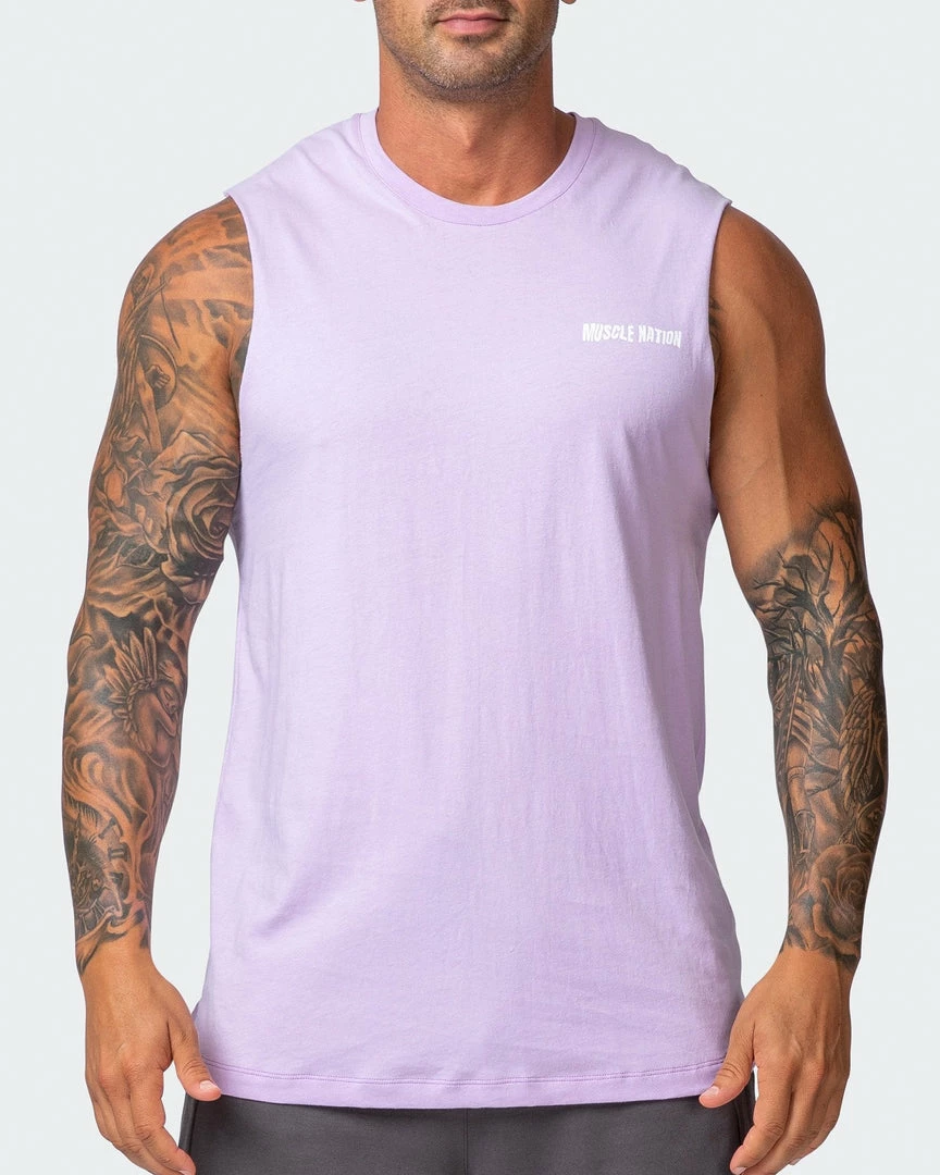Muscle Nation Box Wave Tank - Royal Lavender Mens 4 Muscle Nation Box Wave Tank - Royal Lavender Mens