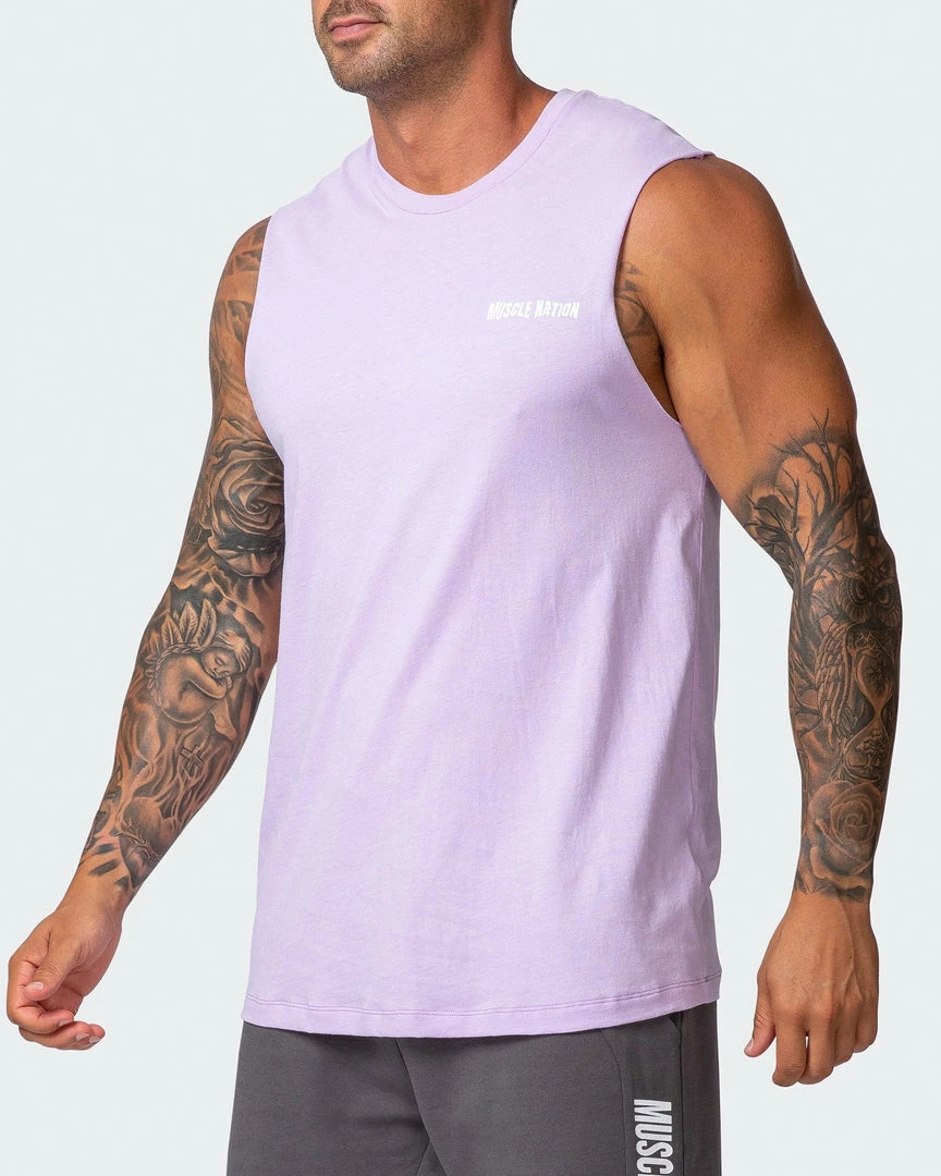 Muscle Nation Box Wave Tank - Royal Lavender Mens 5 Muscle Nation Box Wave Tank - Royal Lavender Mens