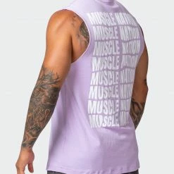Muscle Nation Box Wave Tank - Royal Lavender Mens 14 Muscle Nation Box Wave Tank - Royal Lavender Mens