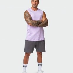 Muscle Nation Box Wave Tank - Royal Lavender Mens 17 Muscle Nation Box Wave Tank - Royal Lavender Mens