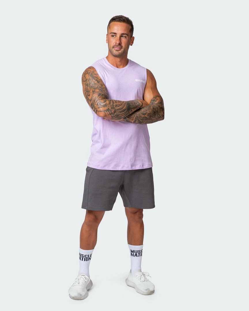 Muscle Nation Box Wave Tank - Royal Lavender Mens 10 Muscle Nation Box Wave Tank - Royal Lavender Mens